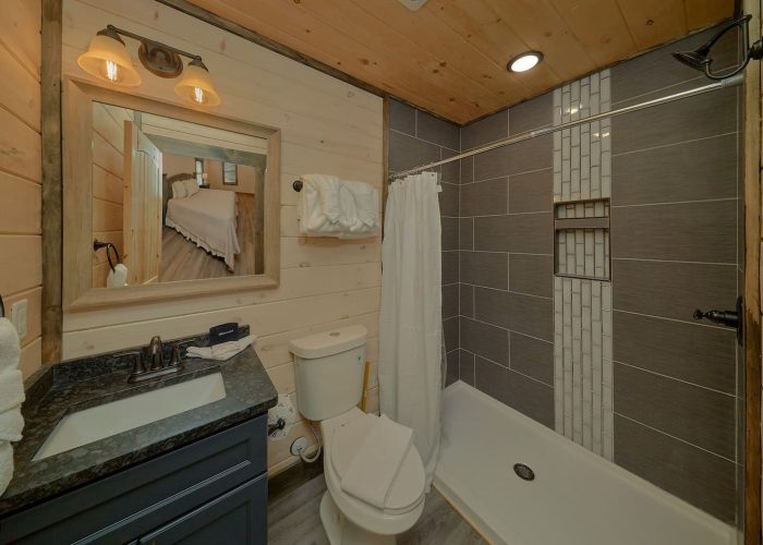 Cabin rental with 6 full baths and 2 half baths