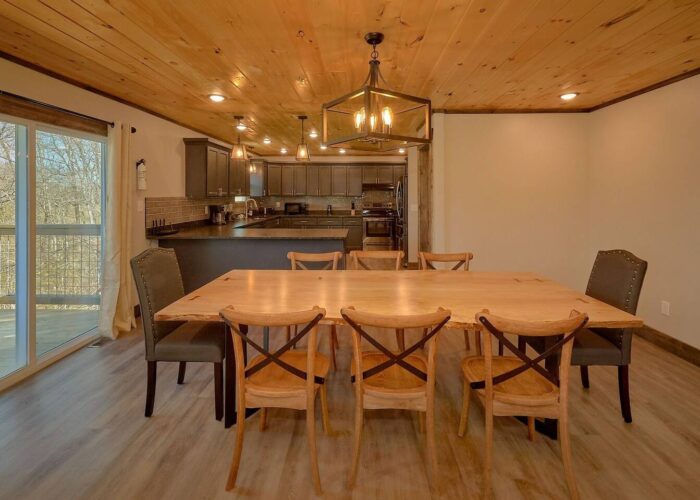 Dining room and kitchen