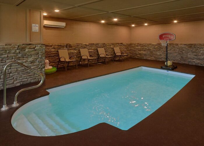 Private Indoor Pool at 6 bedroom rental cabin