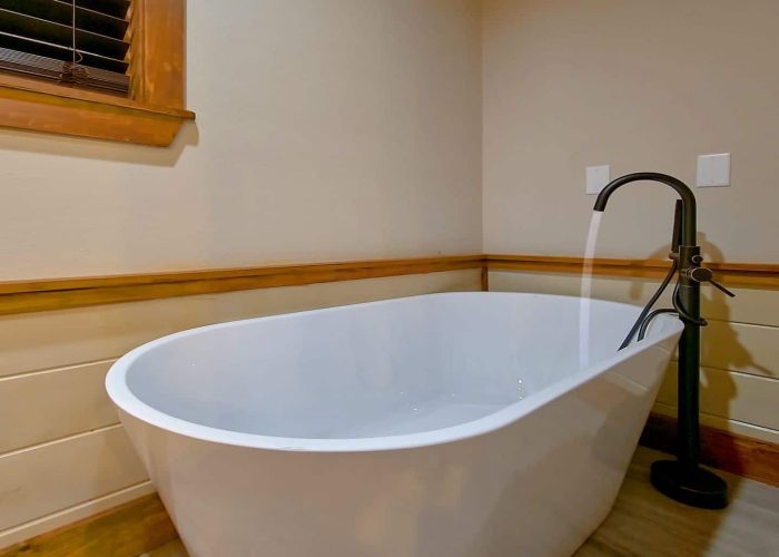 Large soaking tub in master suite