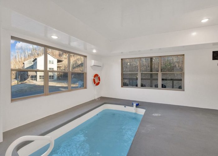 Private Indoor Pool in 6 bedroom cabin rental