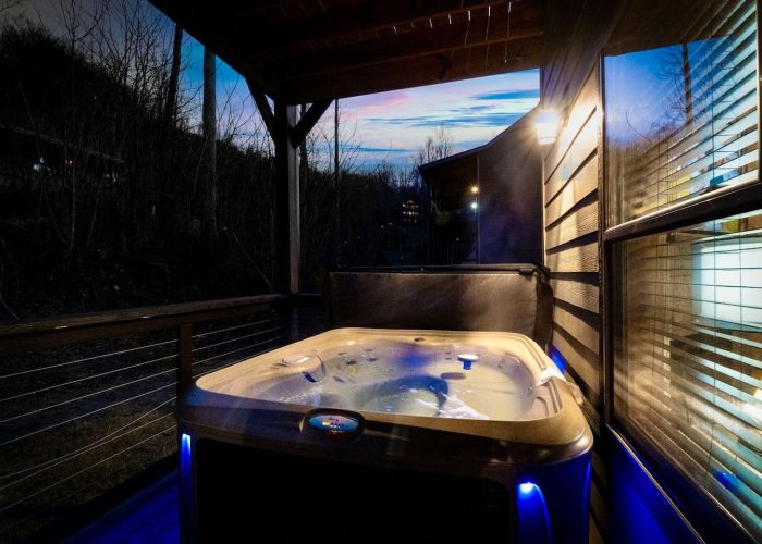 Private Hot tub at Gatlinburg cabin rental