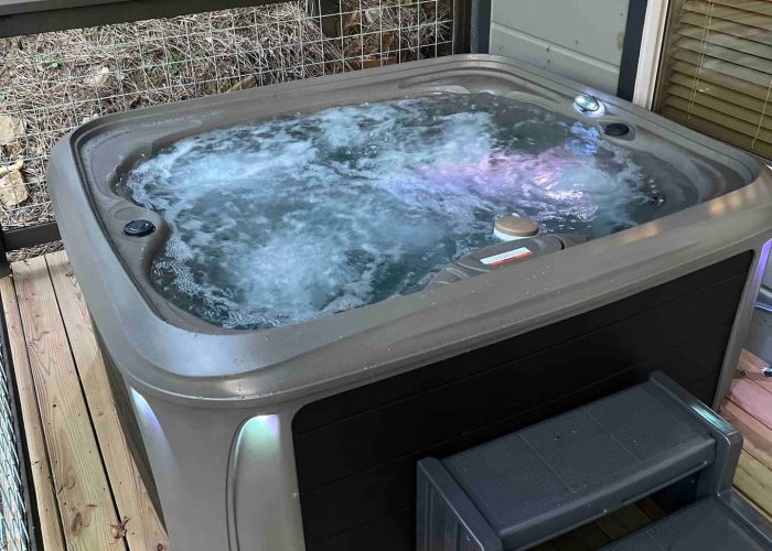 Unwind after a long day in the Hot tub